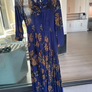 Free people maxi printed dress xs